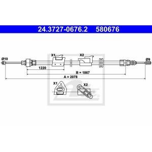 Ate Handremkabel 24.3727-0676.2