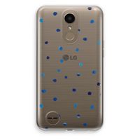 Blauwe stippen: LG K10 (2017) Transparant Hoesje