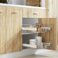 VidaXL Draadmanden uittrekbaar 2 st 500 mm zilverkleurig