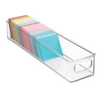 iDesign - Opbergbox met Handvaten, 10.2 x 40.6 x 7.6 cm, Stapelbaar, Kunststof, Transparant - iDesign Kitchen Binz - thumbnail
