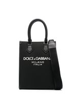 Dolce & Gabbana petit sac cabas à logo imprimé - Noir - thumbnail