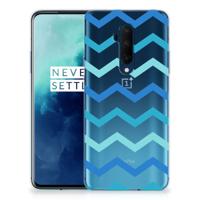 OnePlus 7T Pro | TPU bumper | Zigzag Blauw OnePlus 7T Pro | TPU bumper | Zigzag Blauw