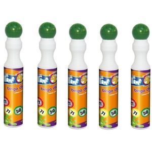 5x Groene bingostiften/markers 43 ml