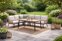 Garden Impressions lounge/dining set Alassio carbon black / desert sand- - - Garden Impressions