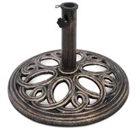 Parasolvoet Stabiele Parasolvoet van Robuust Gietijzer voor Palen van 38 mm tot 48 mm Brons
