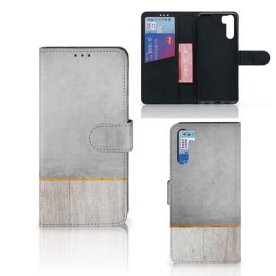 OPPO A91 | Reno3 | Book Style Case | Wood Concrete