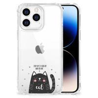 iPhone 14 Pro Stevig | Bumper Hoesje | Cat Good Day