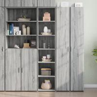 Hoge kast 40x41x185 cm bewerkt hout grijs sonoma eikenkleurig