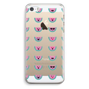 Smiley watermeloenprint: iPhone 5 / 5S / SE Transparant Hoesje