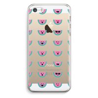 Smiley watermeloenprint: iPhone 5 / 5S / SE Transparant Hoesje