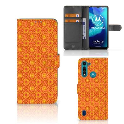 Motorola G8 Power Lite | Telefoon Hoesje | Batik Oranje