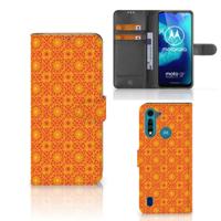 Motorola G8 Power Lite | Telefoon Hoesje | Batik Oranje