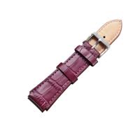 CAGARNY eenvoudige Fashion horloges Band zilveren gesp-lederen horlogebandje breedte: 18mm(Purple)