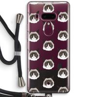 It's a Purrr Case: HTC U12+ Transparant Hoesje met koord