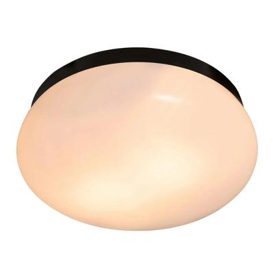 Ronde plafondlamp badkamer zwart wit E27 fitting &apos;Nordlux Foam&apos;