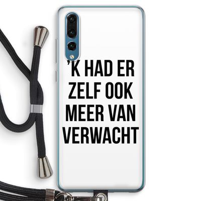 Meer verwacht: Huawei P20 Pro Transparant Hoesje met koord