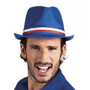 Frankrijk trilby hoedje blauw