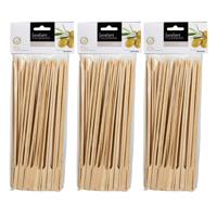 BBQ Sate/spiesjes prikkers - 150x - bamboe hout - 25 cm - spiezen - satestokjes