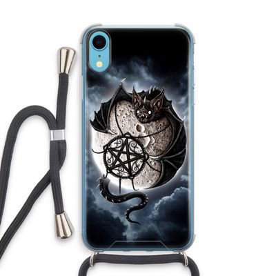 Volle maan: iPhone XR Transparant Hoesje met koord