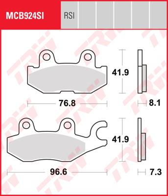 TRW Remblokken, en remschoenen voor de moto, MCB924RSI Sinter competitie offroad