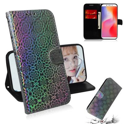 Voor Xiaomi Redmi 6/6A effen kleur kleurrijke magnetische Buckle horizontale Flip PU lederen draagtas met houder & kaartsleuven & portemonnee & Lanyar