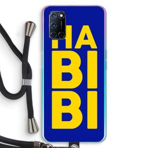 Habibi Blue: Oppo A52 Transparant Hoesje met koord