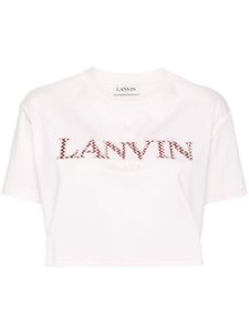 Lanvin t-shirt en coton à logo brodé - Rose