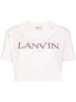 Lanvin t-shirt en coton à logo brodé - Rose - thumbnail