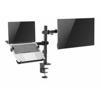 Monitorarm met laptopstandaard - draaibaar roteerbaar kantelbaar hoogte verstelbaar - 17 - 32 inch scherm - thumbnail