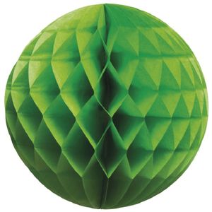 1x Papieren kerstballen groen 10 cm kerstversiering