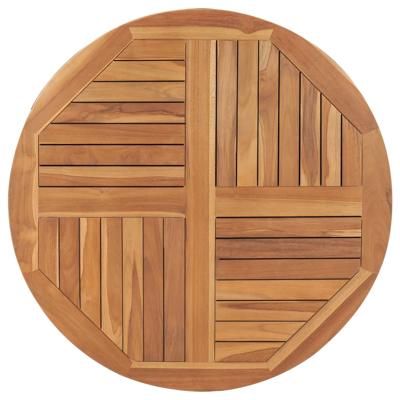 Tafelblad rond 2,5 cm 90 cm massief teakhout