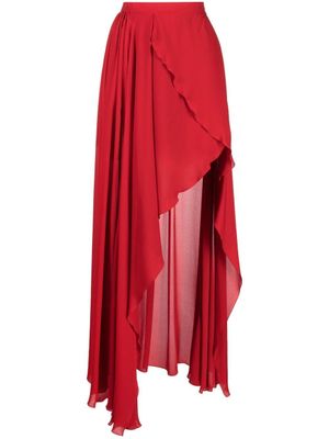 Elie Saab jupe à ourlet asymétrique - Rouge
