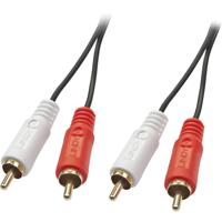 LINDY 35662 Cinch Audio Aansluitkabel [2x Cinch-stekker - 2x Cinch-stekker] 3.00 m Zwart