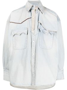 Kolor veste en jean à effet usé - Bleu