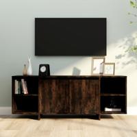 Tv-meubel 130x35x50 cm bewerkt hout gerookt eikenkleurig