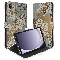 Uniek Samsung Galaxy Tab A9 Tablethoesje Vintage Bird Flowers Design | B2C Telecom