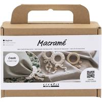 Creativ Company Mini hobbyset macramé, servetring, off white, 1 doos