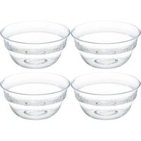 Set van 4x stuks Kommetje/dessert schaaltje - kunststof - D13 cm