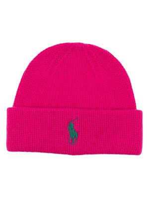Polo Ralph Lauren bonnet en laine à logo brodé - Rose