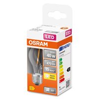 OSRAM 4058075435162 LED-lamp Energielabel E (A - G) E27 Peer 4 W = 40 W Warmwit (Ø x l) 45 mm x 77 mm 1 stuk(s) - thumbnail