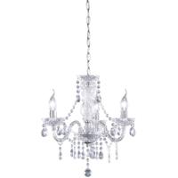 LED Kroonluchter 3-Lichts Rond - E14 Fitting - Helder Aluminium