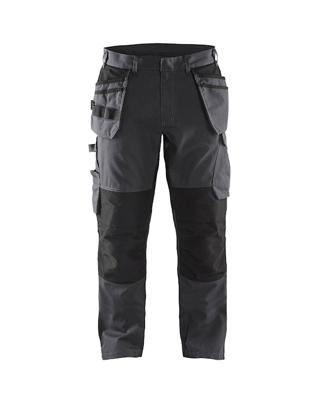 Blåkläder Service werkbroek met stretch en spijkerzakken 14961330 | Medium Grijs/Zwart | Maat 56 - 7330509689868