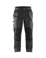 Blåkläder Service werkbroek met stretch en spijkerzakken 14961330 | Medium Grijs/Zwart | Maat 44 - 7330509689806