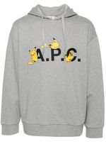 A.P.C. hoodie Pikachu - Gris - thumbnail