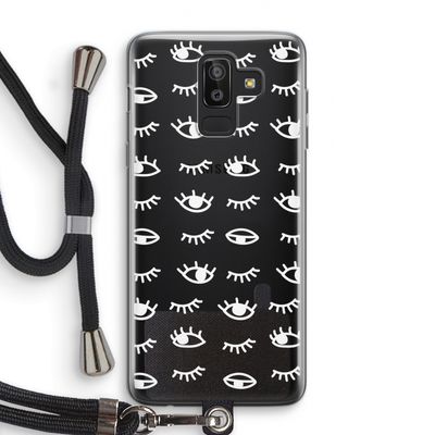 Eye pattern #3: Samsung Galaxy J8 (2018) Transparant Hoesje met koord