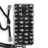 Eye pattern #3: Samsung Galaxy J8 (2018) Transparant Hoesje met koord