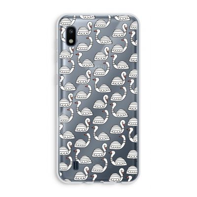 Zwanen: Samsung Galaxy A10 Transparant Hoesje