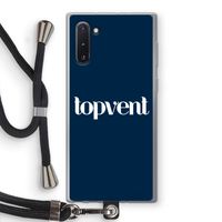 Topvent Navy: Samsung Galaxy Note 10 Transparant Hoesje met koord