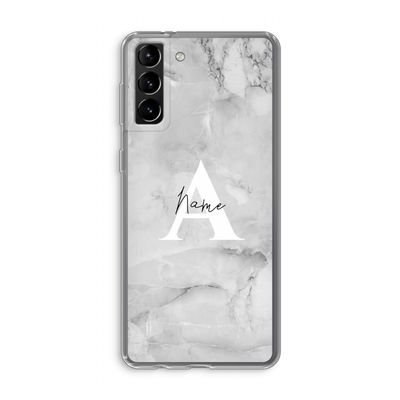 Ivory Marble: Samsung Galaxy S21 Plus Transparant Hoesje