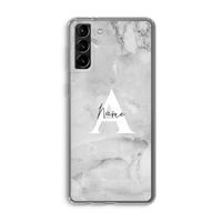 Ivory Marble: Samsung Galaxy S21 Plus Transparant Hoesje